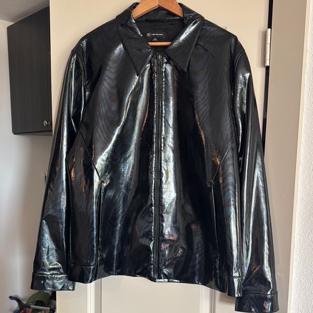 INC International Concepts Black Windbreaker Jacket